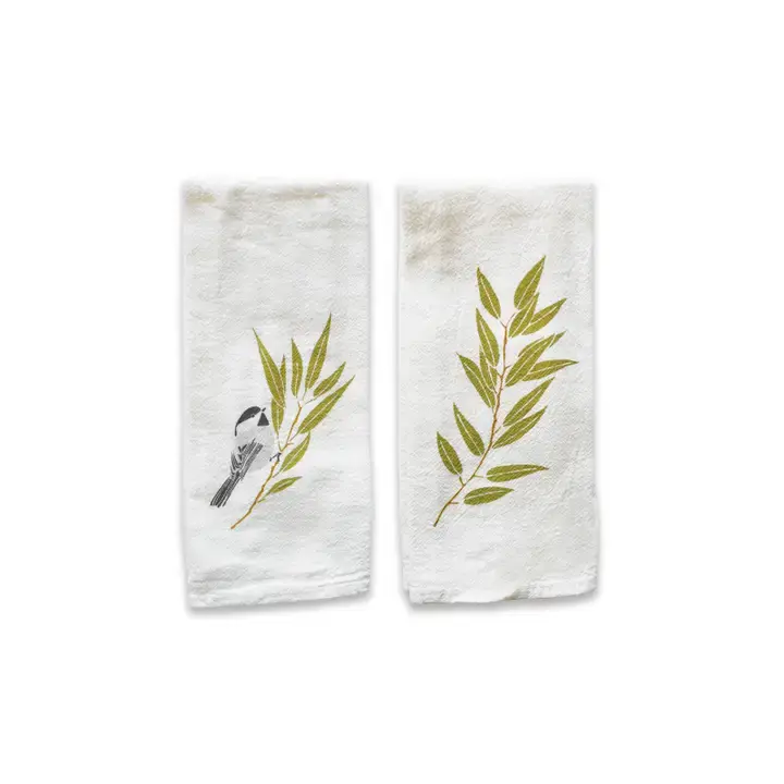 June + December Chickadee + Willow 4 Pc. Napkin Set