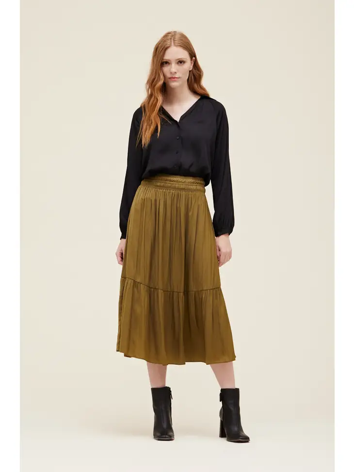 Satin Midi Skirt