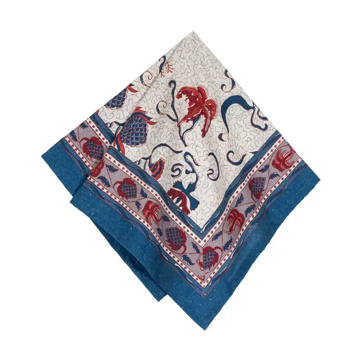 Fleurs Des Indes Napkins Blue & Red - Set of 4