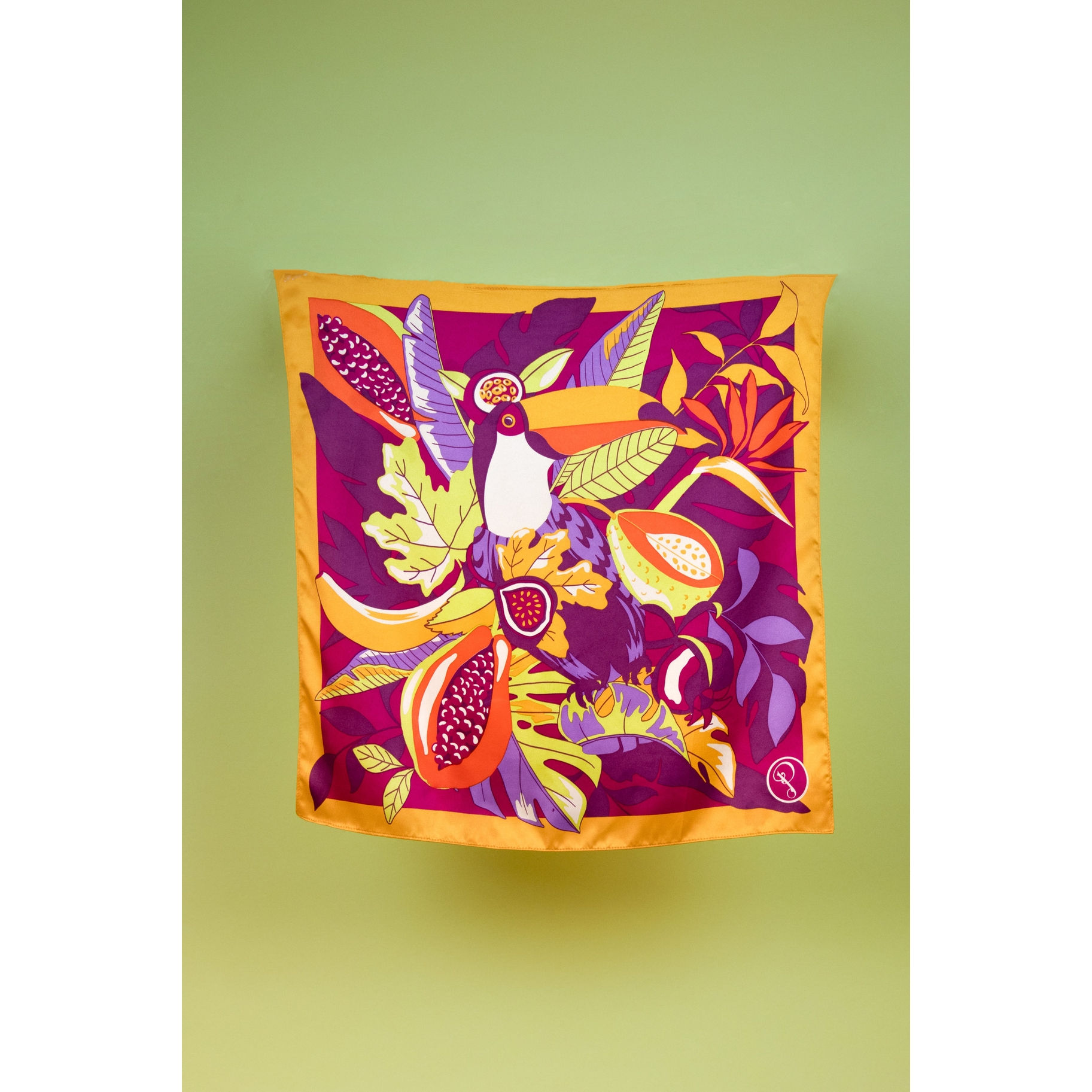 Satin Square Fruity Toucan