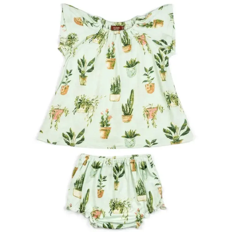 Thumbnail: Organic Cotton Dress & Bloomer Set