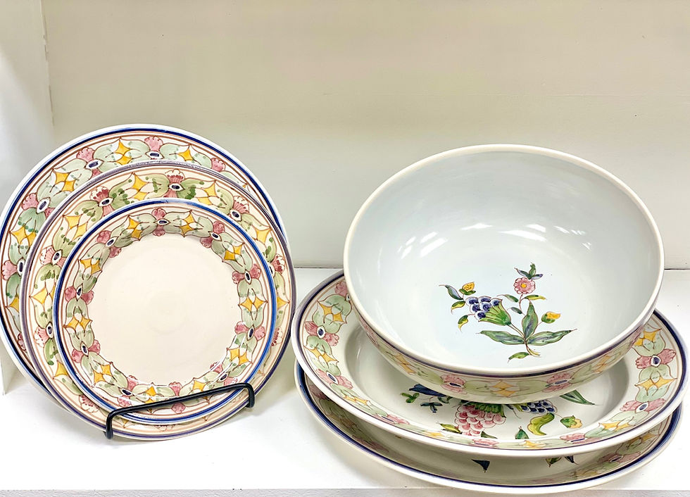 Thumbnail: Beige Zinnia Pasta Bowl Set of 4- Style 5