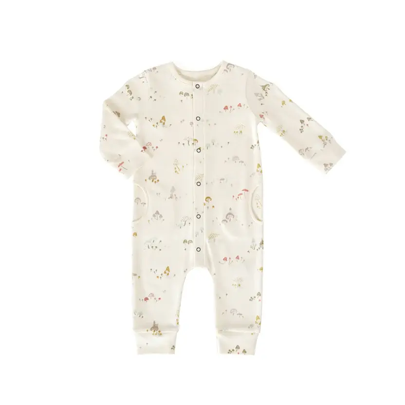 Mini Mushroom Placket Romper