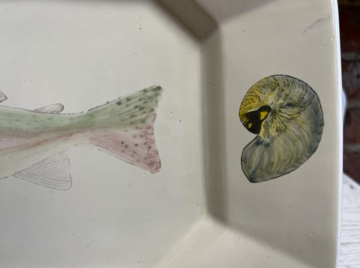 Thumbnail: Green Shell Medium Serving Platter ~ Seaside Collection ~