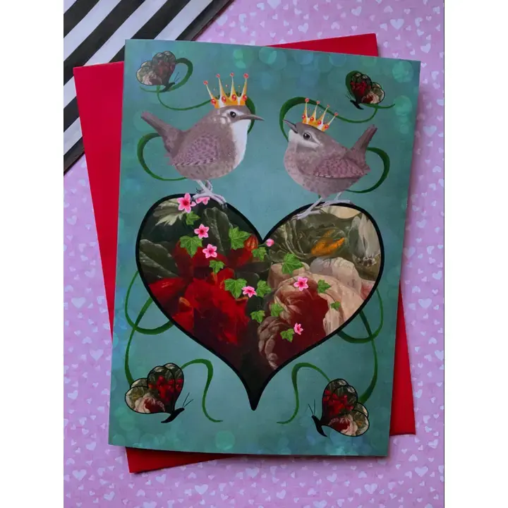 Thumbnail: Blank Art Bird Card crimson finch by Chloe Summerville