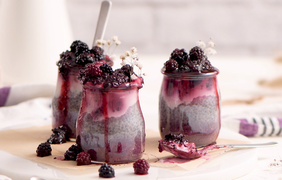 Blackberry Infused Chia Pudding