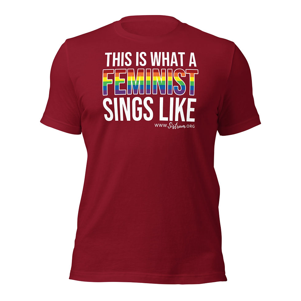 Thumbnail: Sistrum Classic Feminist Sings Front Print