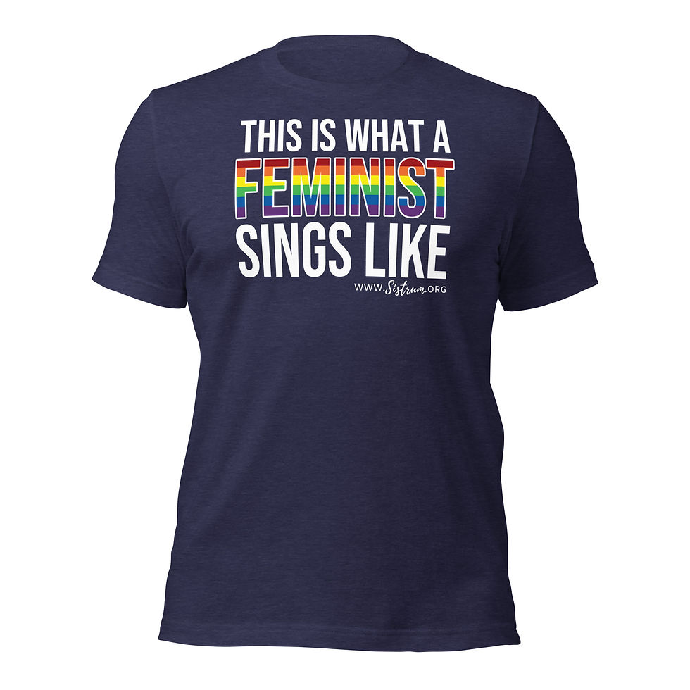 Thumbnail: Sistrum Classic Feminist Sings Front Print