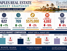 Graphic of monthly metrics for Naples real estate market