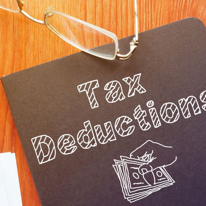 image of tax deduction sign