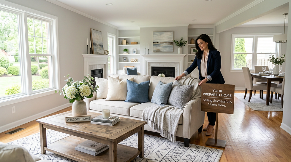 image of agent staging a home