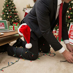 Image of real estate agent on Christmas
