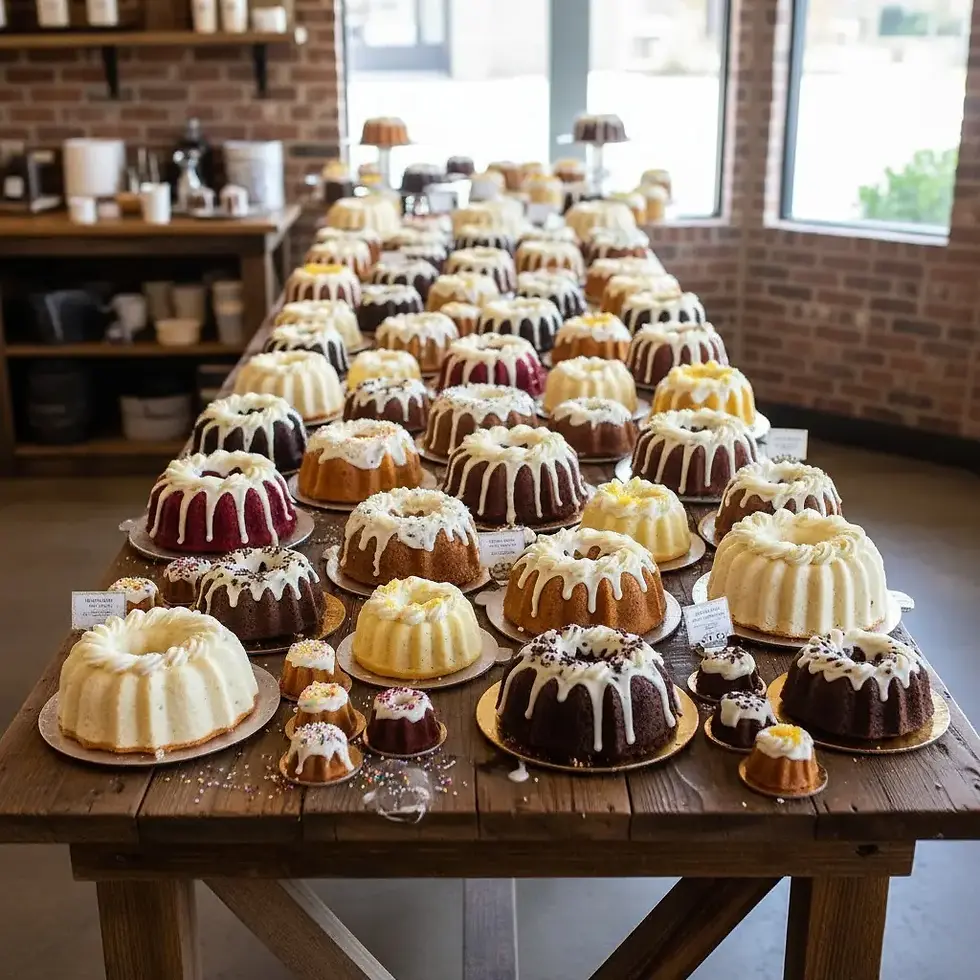 image of bundt cakes on a table