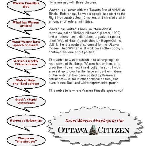 WELCOME TO THE NEW-LOOK WARRENKINSELLA.COM