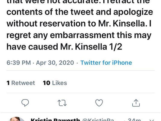 Kristin Raworth apology