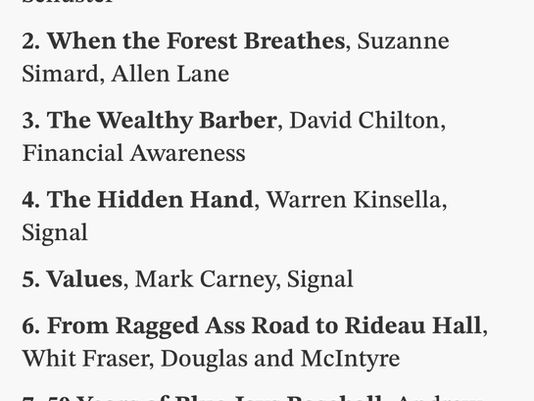 I will refrain from commenting on the fact that I'm beating Mark Carney after one week