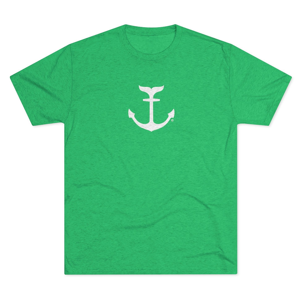 Thumbnail: Classic White Anchor Unisex Tri-Blend Crew Tee
