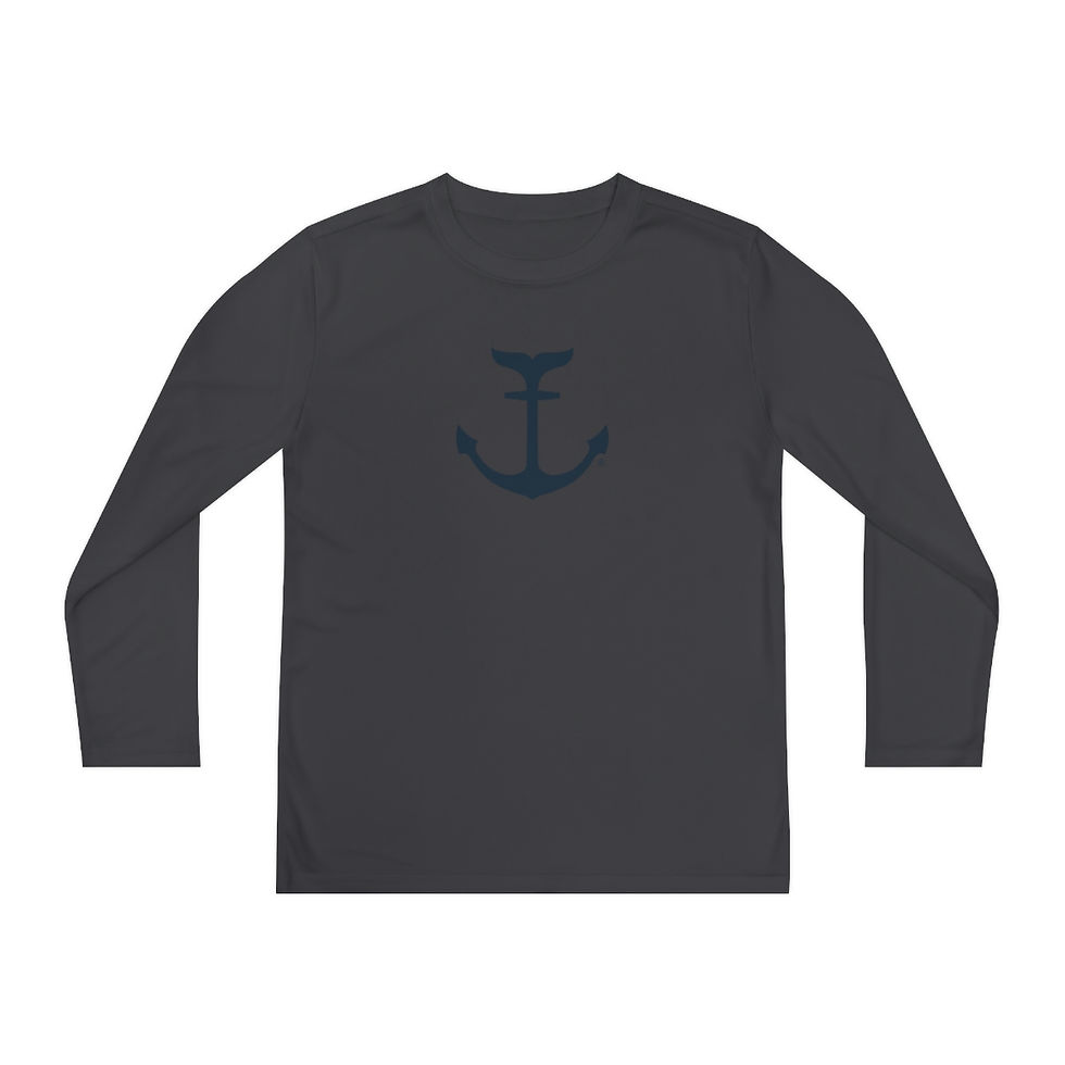 Thumbnail: Navy Anchor  Youth Long Sleeve Competitor Tee
