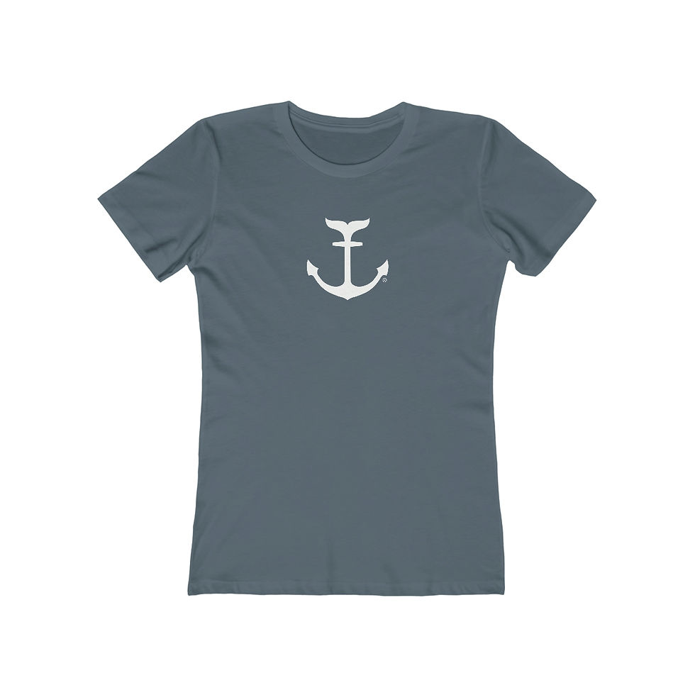 Thumbnail: White Anchor Women's The Boyfriend Tee