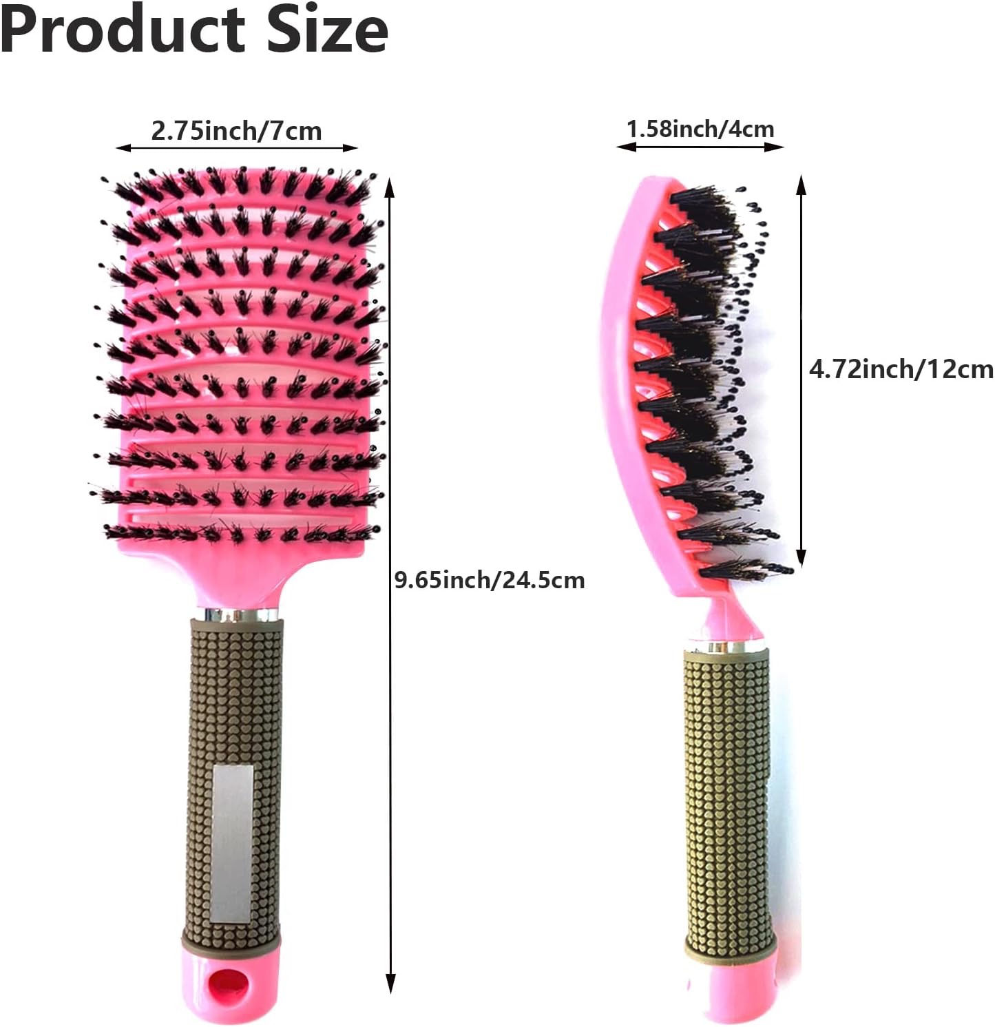 Curved Vented Bristle Hair Brush
