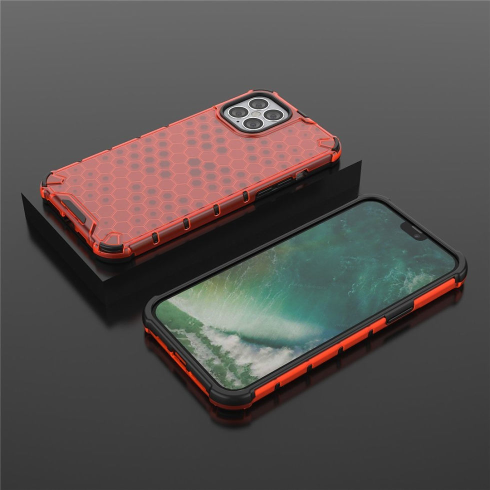 Thumbnail: AMZER Honeycomb SlimGrip Hybrid Bumper Case for iPhone 12 Pro Max