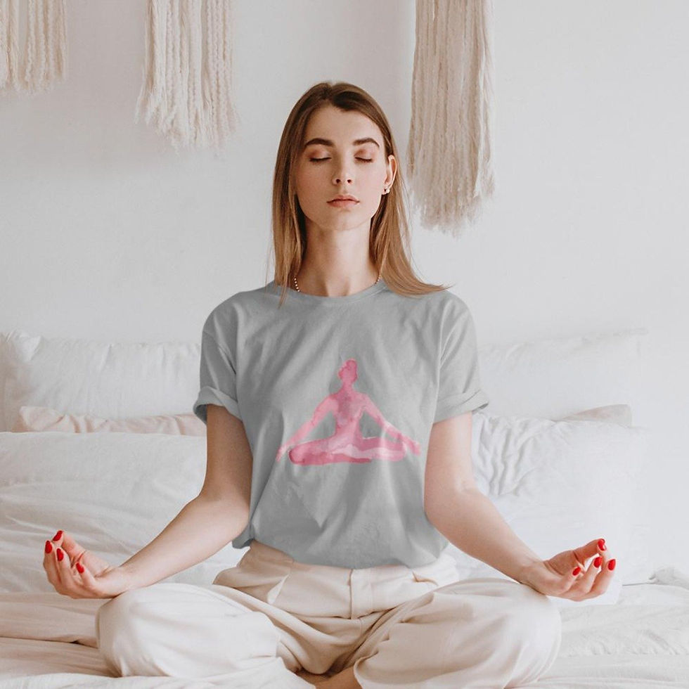Thumbnail: Yoga Meditation Pose Print T-Shirt