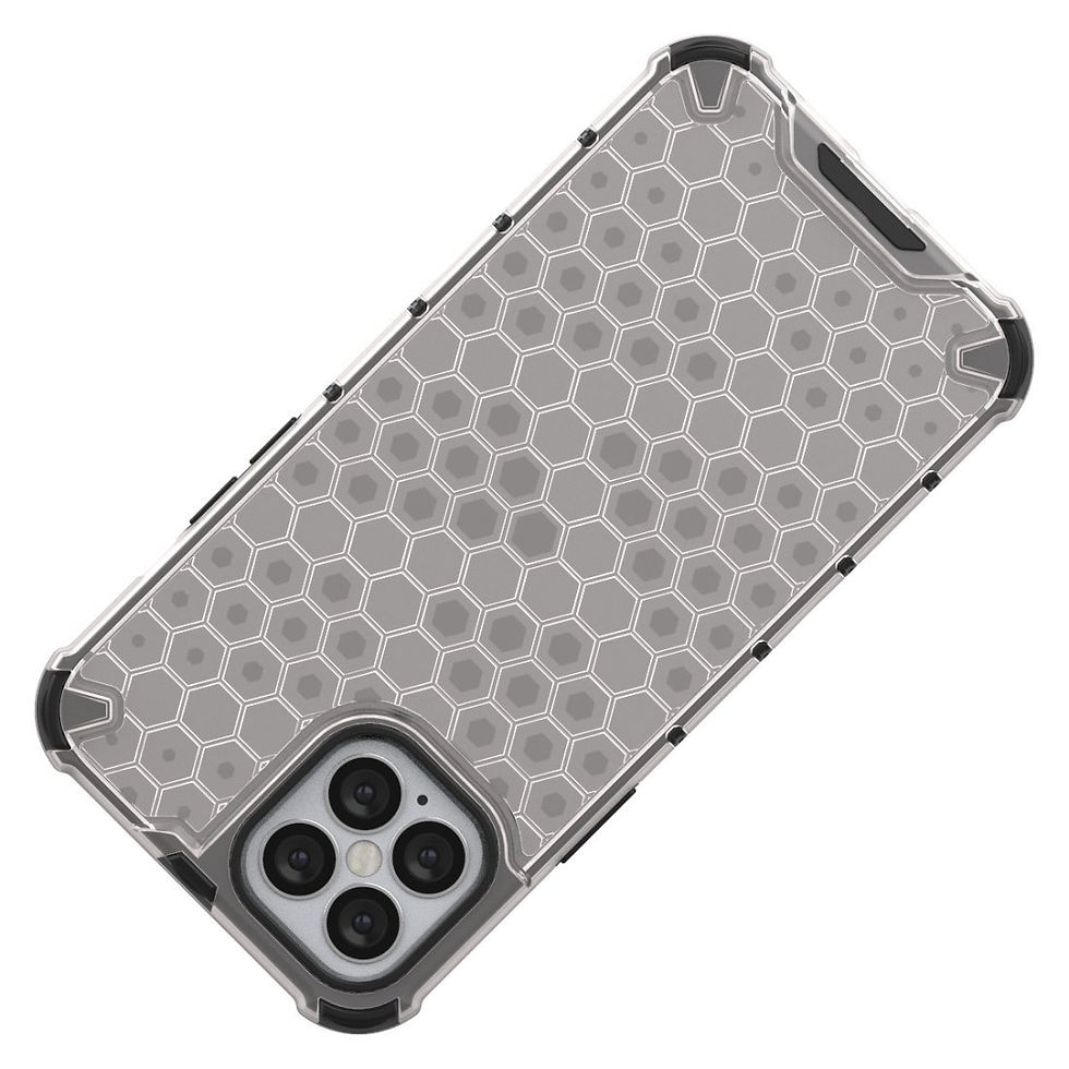 Thumbnail: AMZER Honeycomb SlimGrip Hybrid Bumper Case for iPhone 12 Pro