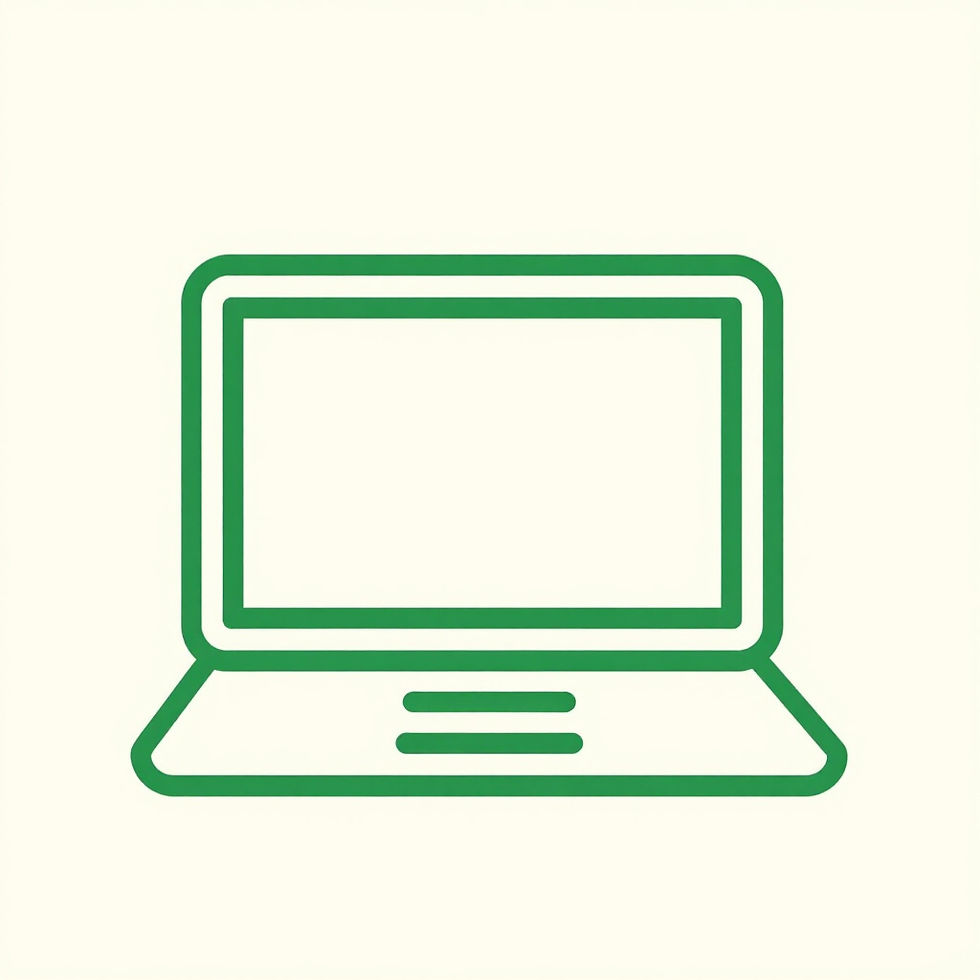 Laptop icon for productive IT