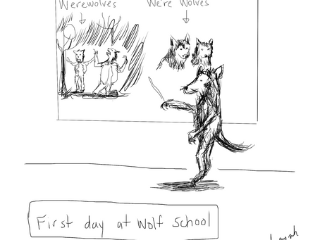 First day at wolf school