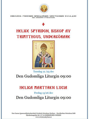 Veckans extra liturgier