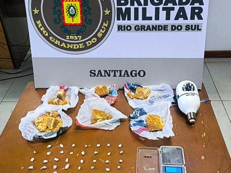 Homem é preso por tráfico de drogas em Santiago