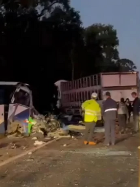 Acidente entre ônibus e carreta de Erechim deixa 22 mortos e cinco feridos no Paraná