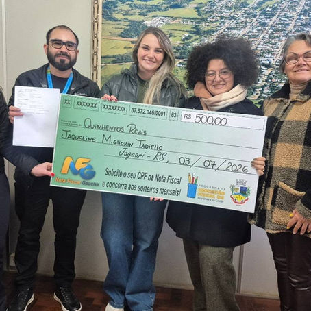 Programa Nota Fiscal Gaúcha contempla duas moradoras de Jaguari com prêmio de R$ 500