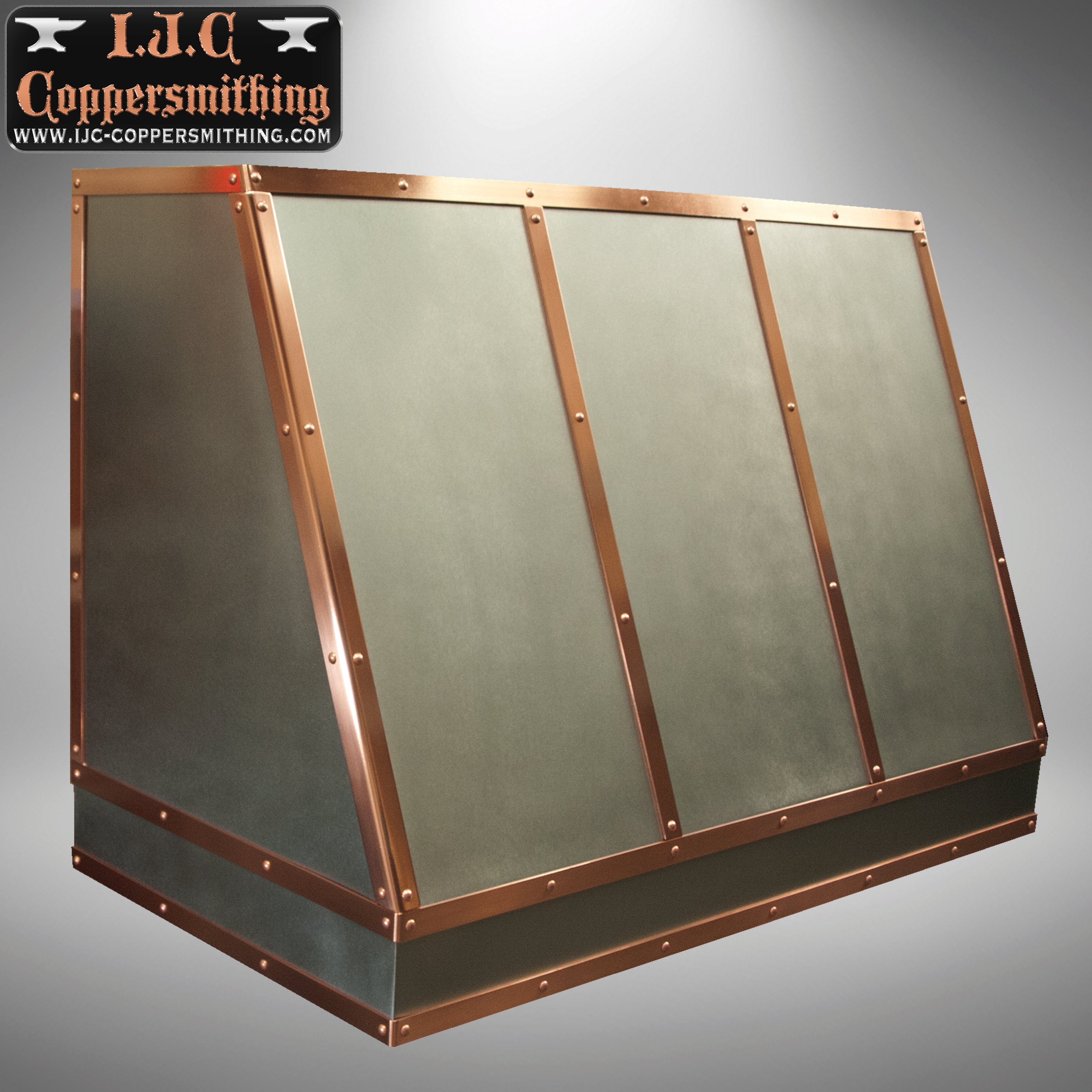 Stainless Range Hood & Copper Trim