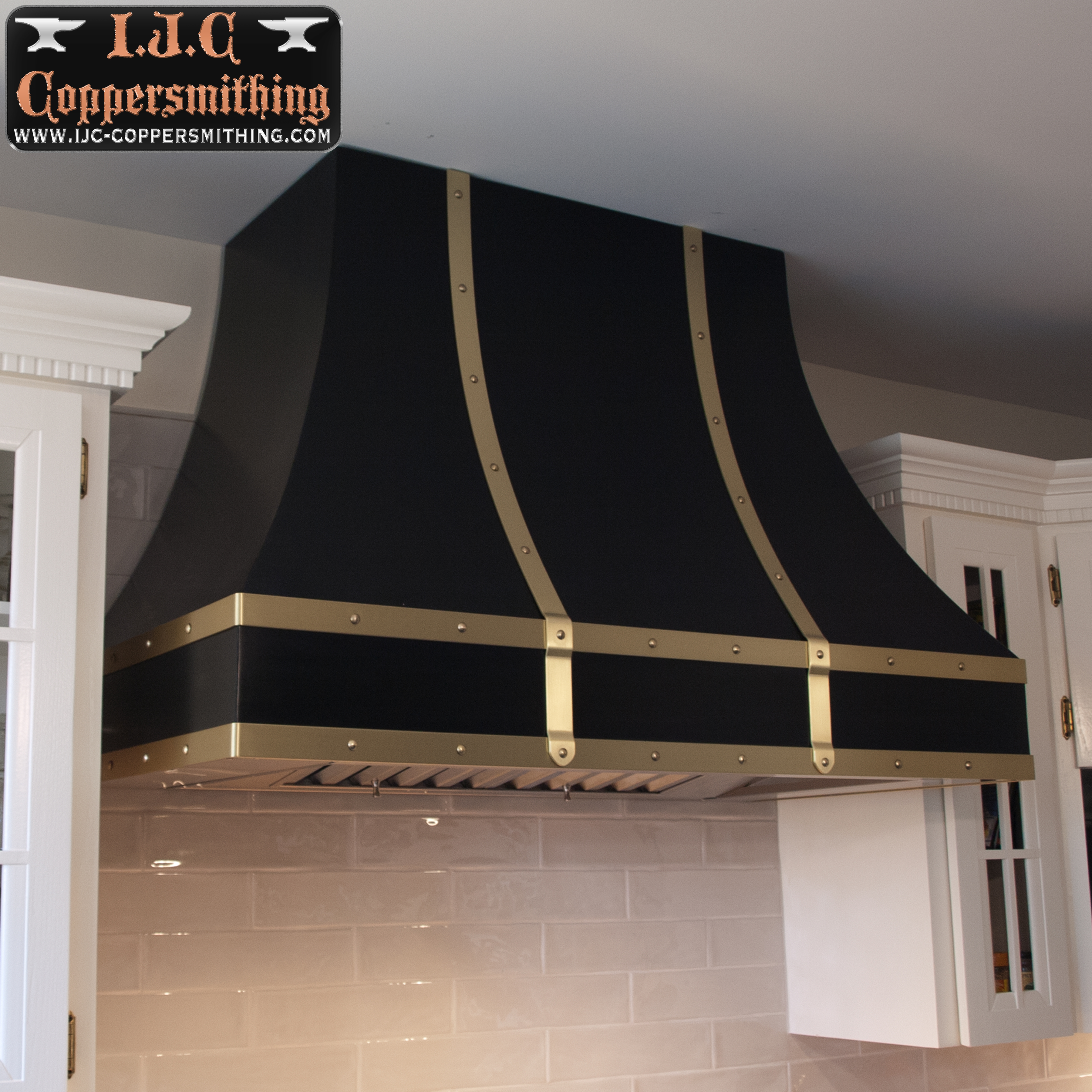Black & Brass Range Hood
