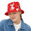 Thumbnail: Vibrant Red Flame Bucket Hat - Bold Accessory for Summer Adventures