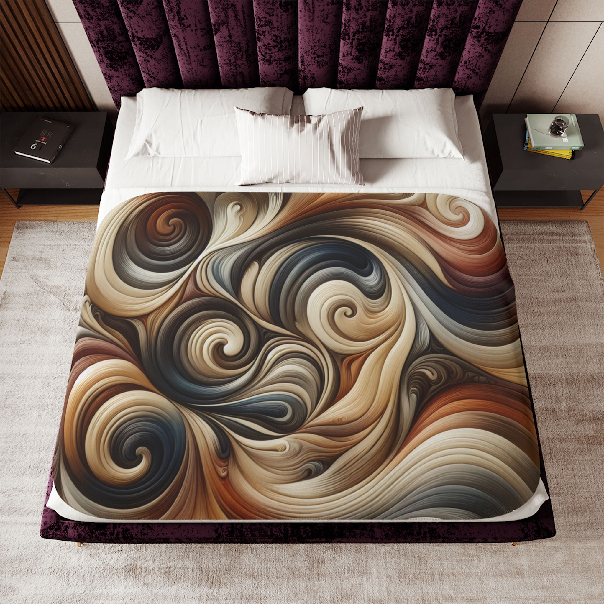 Cozy Swirl Sherpa Blanket | Soft Throw for Home Décor