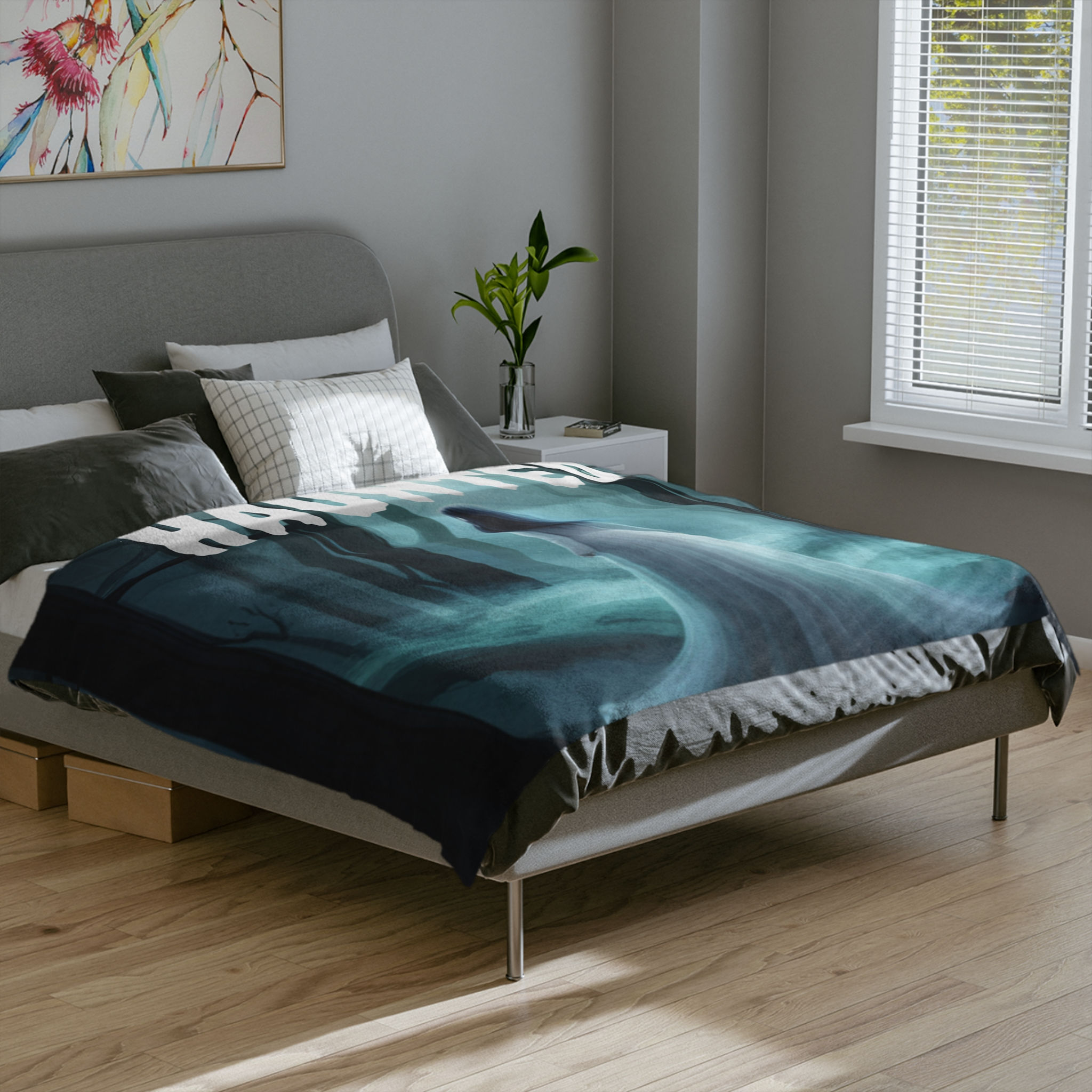 Velveteen Microfiber Blanket - The White Lady