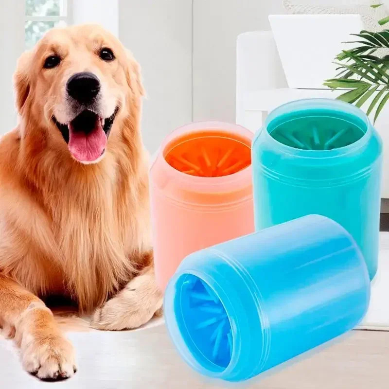 Thumbnail: Dog Paw Cleaner Cup Soft Silicone Combs Portable Outdoor Pet Towel Foot Washer