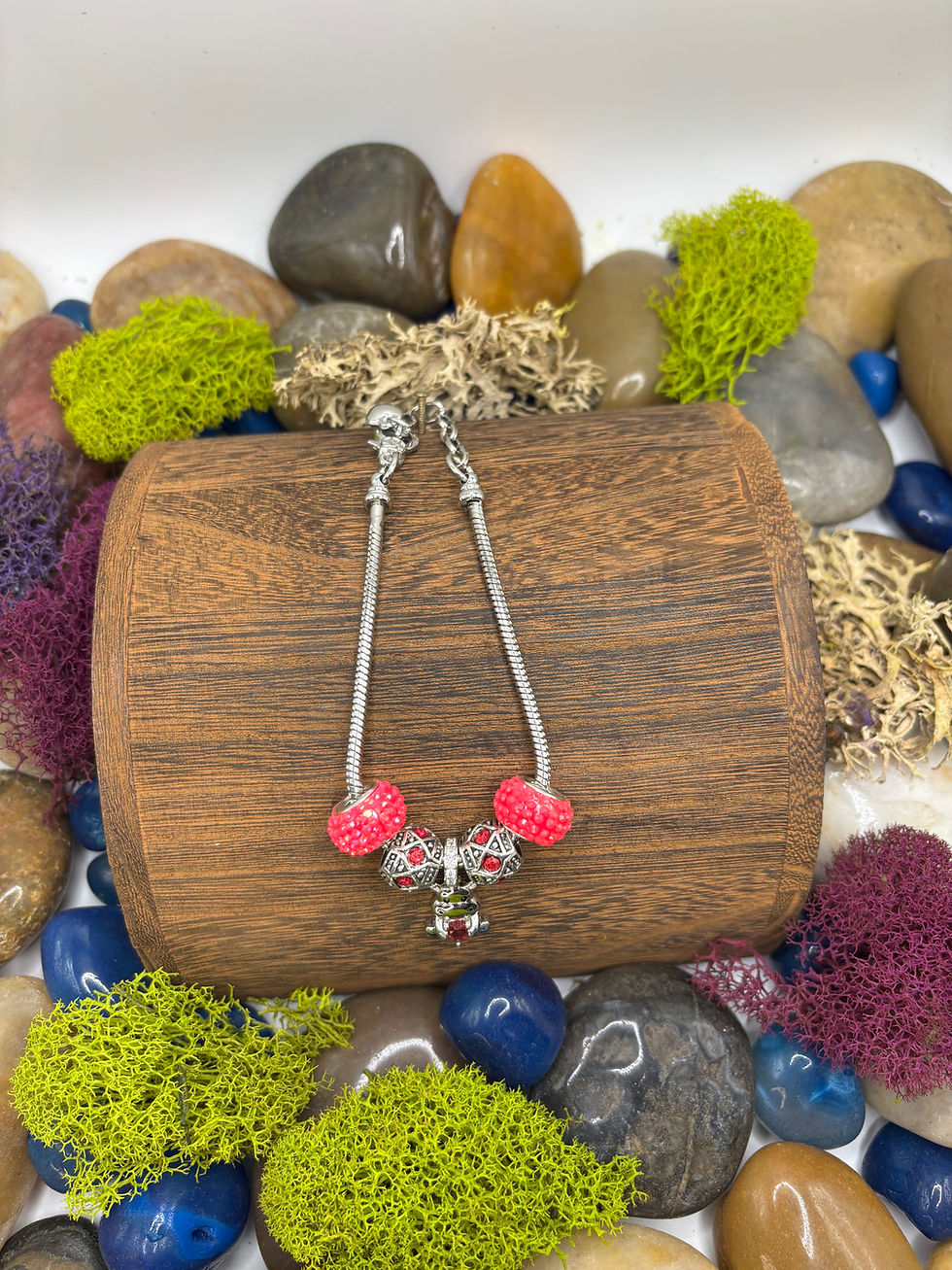 Thumbnail: Pandora 925 Hippo Charm on a Snake Chain Bracelet