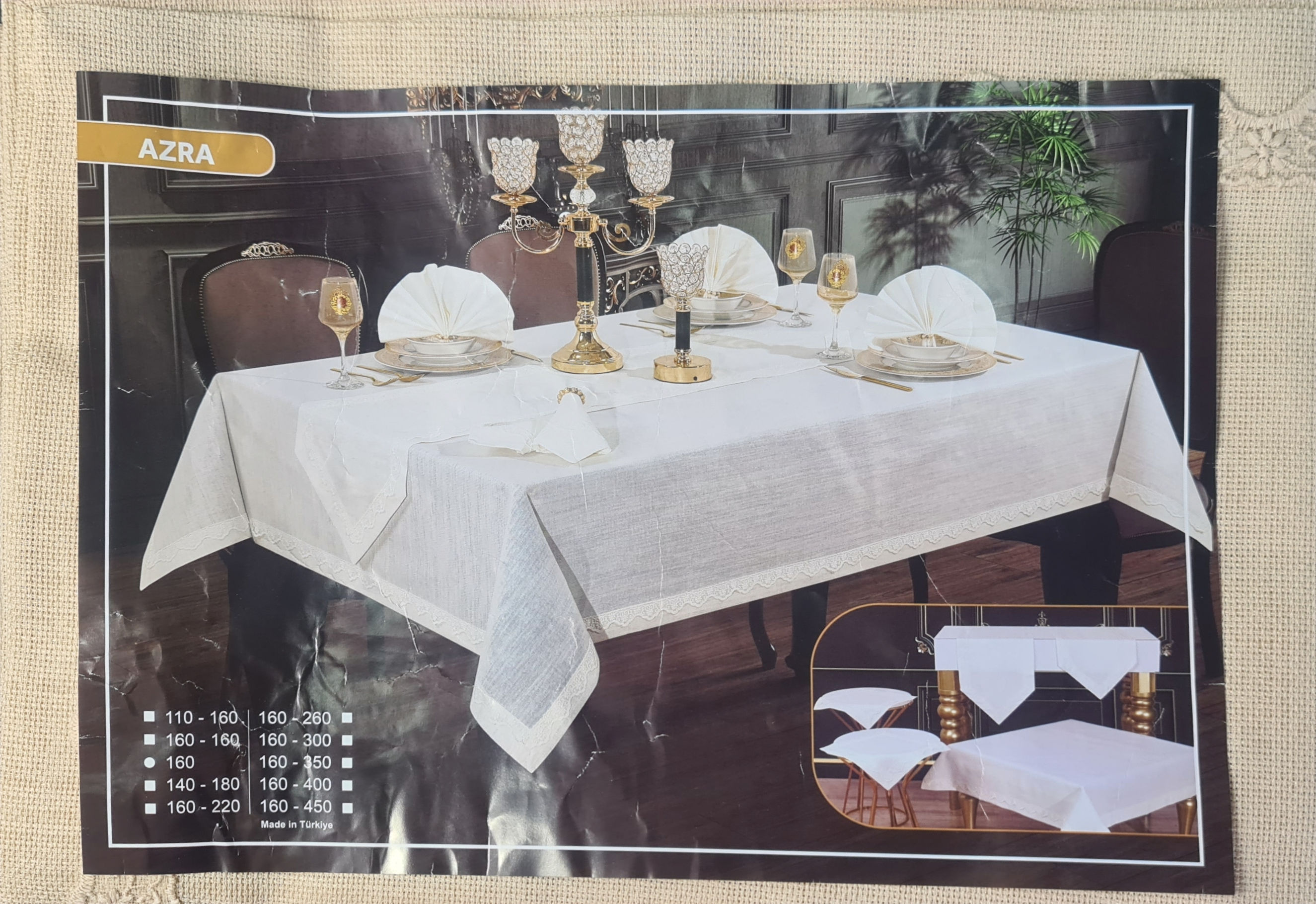 Azra Table Cloth - Cappuccino