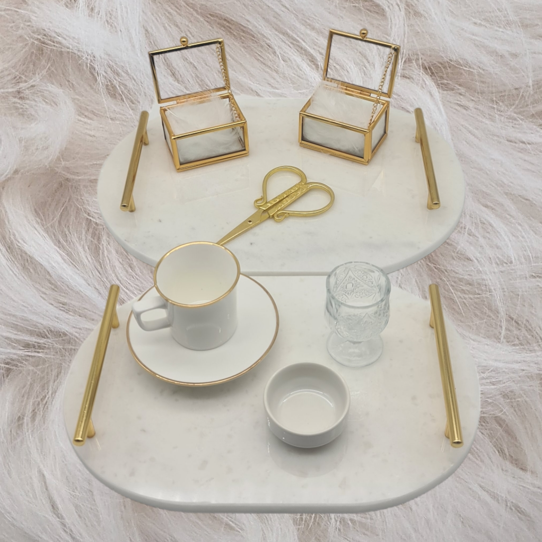 Marble engagement set -plain