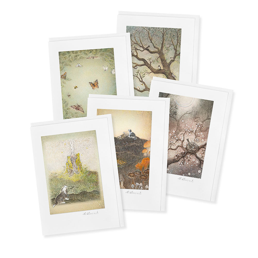 Set of 5 Greeting Cards, My Garden - Beauty Above, Wonders Below