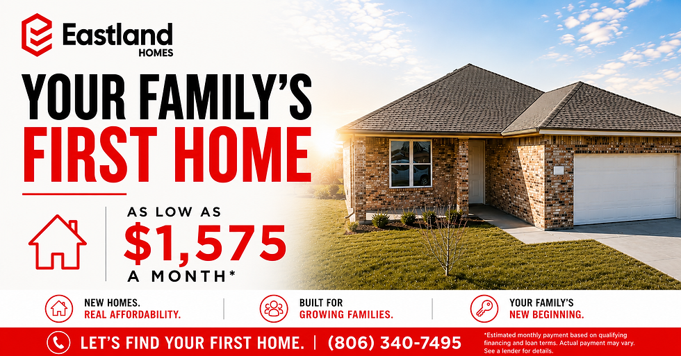 Your First Home, Made Affordable: Beautiful Amarillo Homes as Low as $1,575 a Month