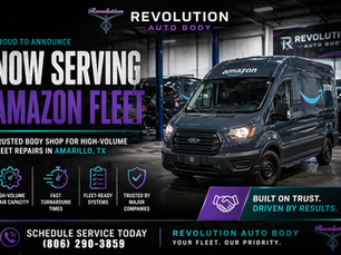 Revolution Auto Body Expanding Fleet Services with Amazon in Amarillo, Texas
