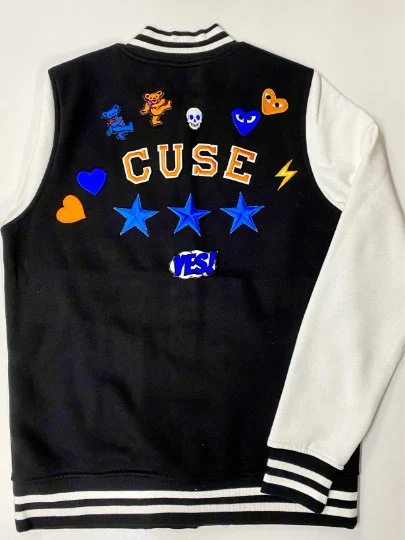 Thumbnail: Personalized Ladies Fleece Letterman Jacket