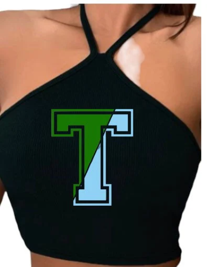 Thumbnail: Personalized Tie Back Crop Halter Top