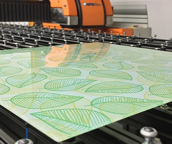 Digital glass pattern printing 