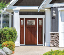 Crasftman Rustic Mahogany Fiberglass Door