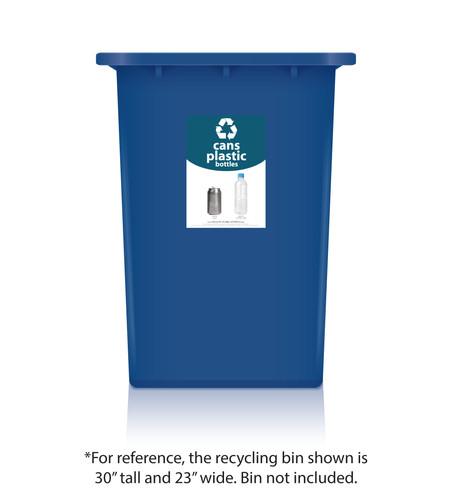 Cans and Plastic - Standardized Recycling Label - 10x7